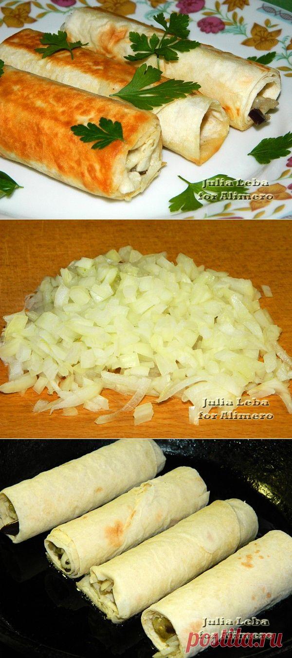 Трубочки-сигары с овощной начинкой