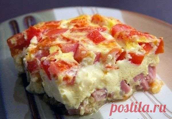 Омлет с помидорами и ветчиной в духовке. - 19 Февраля 2015 - Рецептики