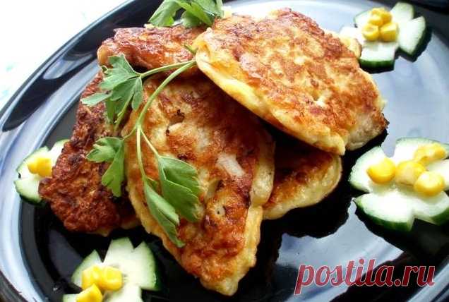 Оладьи из куриной грудки / Простые рецепты