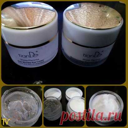 Добрый день друзья!
Сегодня я хочу рассказать о плацентарной серии от ТианДе. 
Косметика серии Sheep Placenta содержит экстракт плаценты, включающий в себя неповторимый природный комплекс биологически активных веществ, которые помогают стареющим клеткам кожи «вспомнить» молодость и, подобно младенцам, получать «на блюдечке» питание, требующееся для активного деления и роста. Плацентарную косметику рекомендуется использовать с 35 лет. 
Я приобрела Увлажняющий крем с питательной основой и Крем