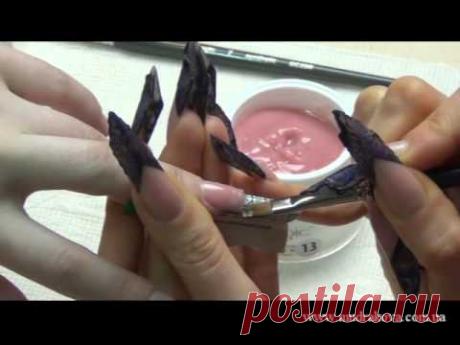 Форма ногтей квадрат. Гелевое наращивание. Видео - урок Светланы Мудраковой.