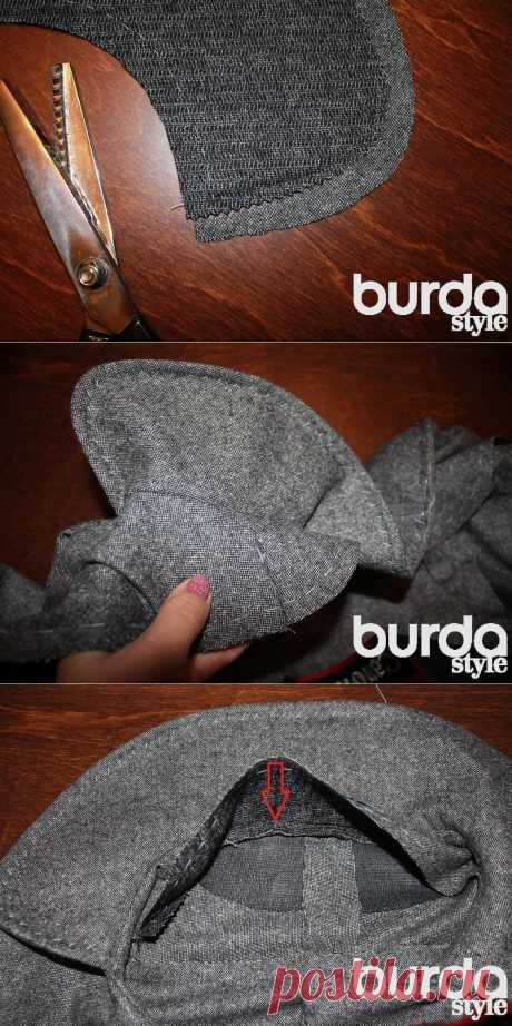 Обработка отложного воротника и втачивание его в горловину / Мастер-классы / Burdastyle