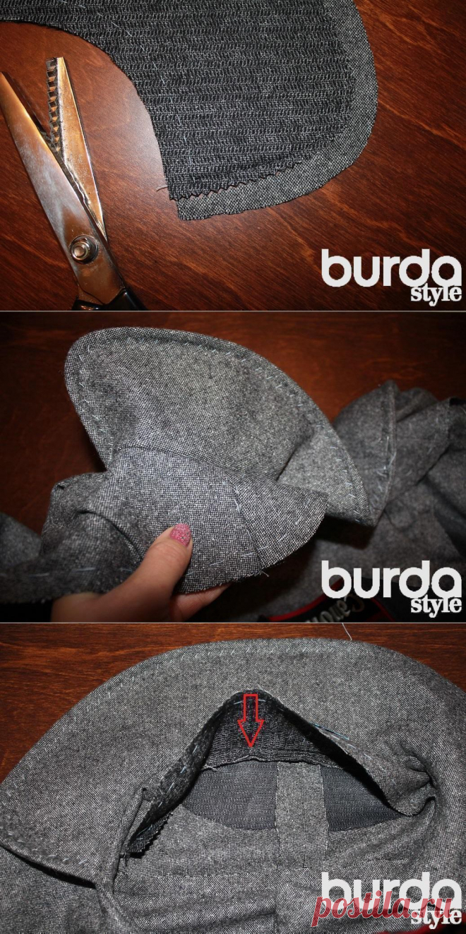 Обработка отложного воротника и втачивание его в горловину / Мастер-классы / Burdastyle