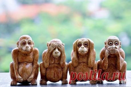 Существует четвёртая мудрая обезьяна