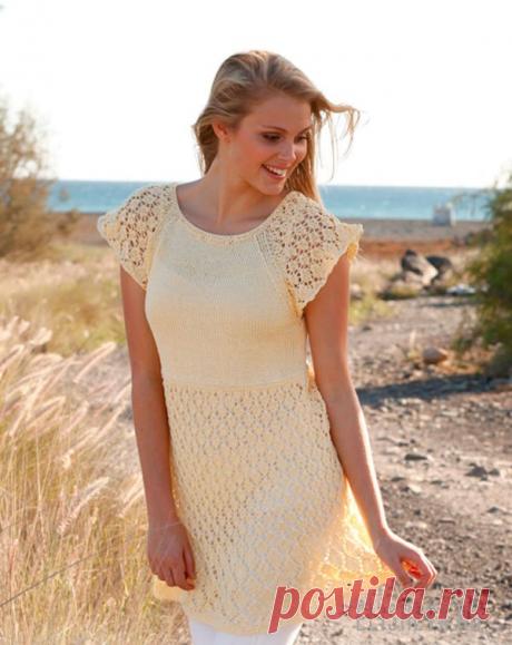 Топ -туника «Аннет» с регланом, от Drops Design, вязаный спицами | Блог elisheva.ru