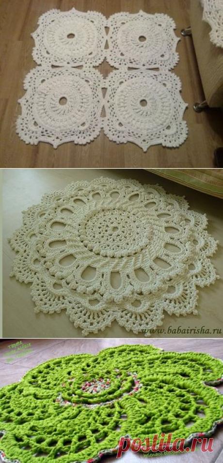 Вяжем коврики крючком