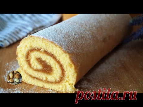 Классический Бисквитный Рулет по ГОСТу с повидлом,не ломается! Все тонкости, получается всегда!
