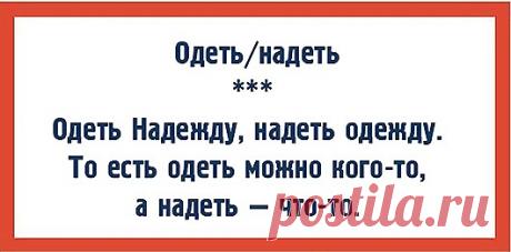 Слова, которые грамотные люди не перепутают