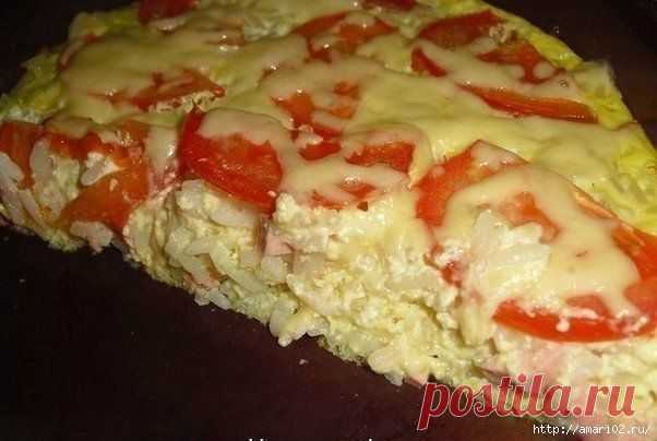 Сытная рисовая запеканка..