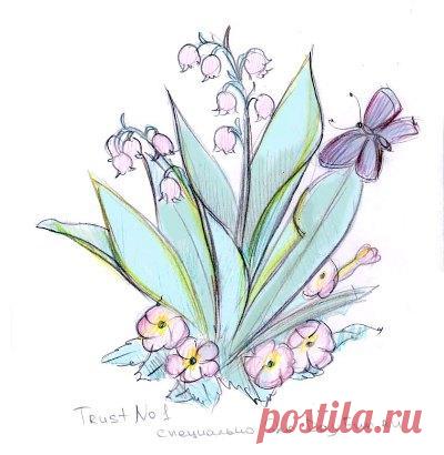 Как нарисовать ландыши поэтапно