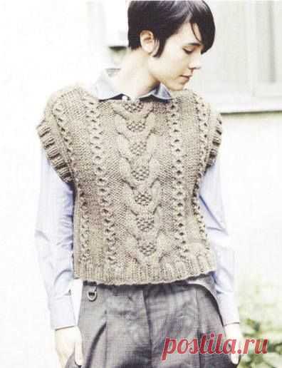 ВЯЗАНЫЙ ЖИЛЕТ / KNITTED VEST
http://ya-masterica.ru/post344605982/ — с Mara Micova и Sneza Dragi Pesovski.