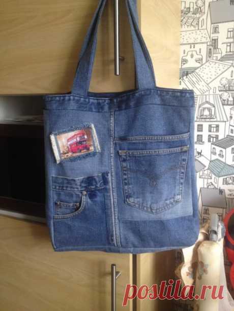 ​Что сделать из старых джинсов: шопер