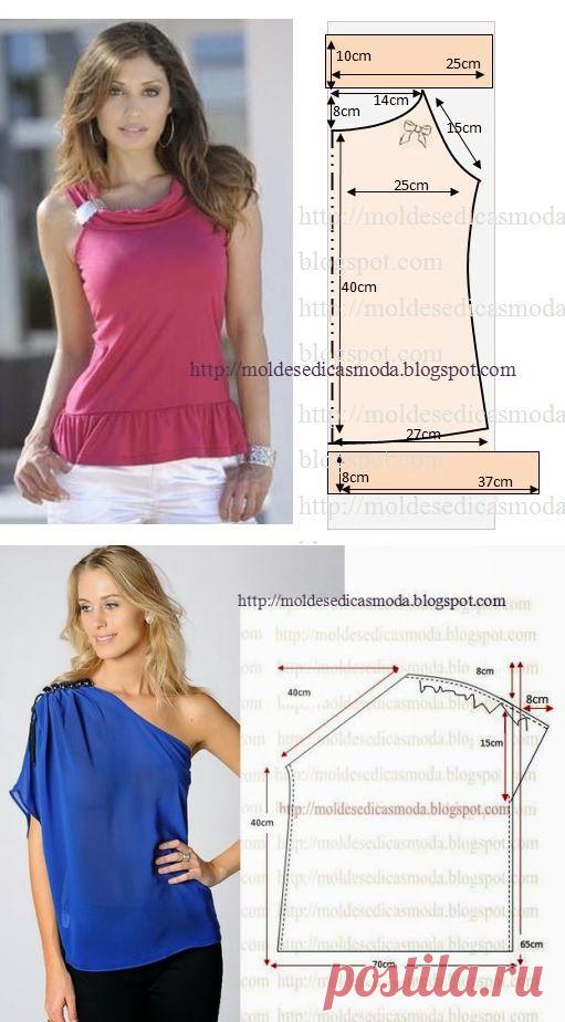 Скоро лето. 11 моделей оригинальных блузочек + выкройка!!! |