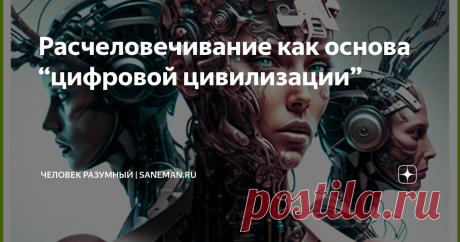 Расчеловечивание как основа “цифровой цивилизации”  Если бы люди смотрели на жизнь сквозь призму духовности, то есть видели бы духовный смысл происходящего, они могли бы лучше понять смысл событий нашего времени. Но, к сожалению, большинство людей живёт земными, материальными интересами. Они всегда хотят получить ответы на вопросы, которые волнуют их здесь и сейчас, которые создают для них дискомфорт непосредственно в данный момент. И после того, как они эти ответы получаю...