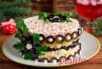 Вкусные новогодние салаты: рецепты, фото рецепт, пошаговый рецепт