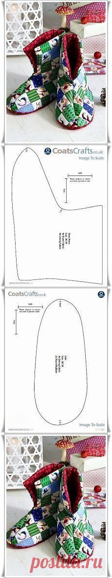 Выкройки домашних сапожек / Простые выкройки / ВТОРАЯ УЛИЦА