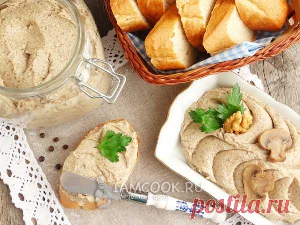 Паштет из шампиньонов с грецкими орехами — рецепт с фото