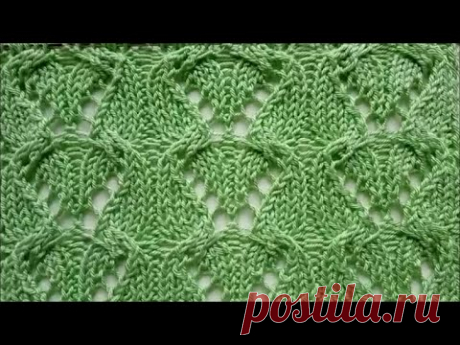 ОРИГИНАЛЬНЫЙ АЖУРНЫЙ УЗОР СПИЦАМИ (+ схема)