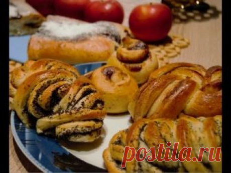 Ну очень красивые булочки с маком, корицей, вареньем, 6 видов форм булочек