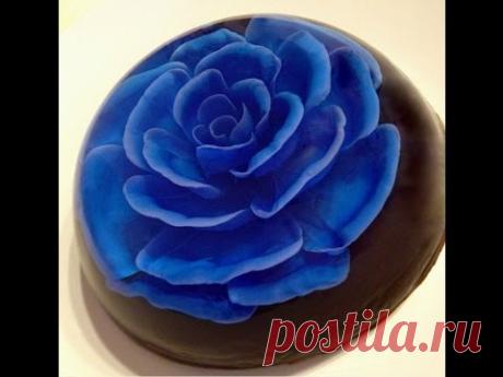 3D GELATIN ART ROSE WITH OPEN PETAL роза