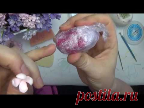 Cиреневые цветочки и их сборка МК от Риты
