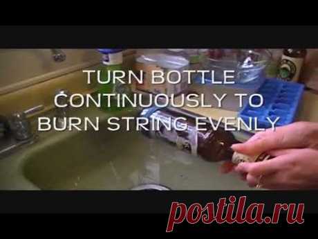 How to cut a bottle using household items!