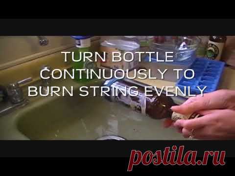 How to cut a bottle using household items!