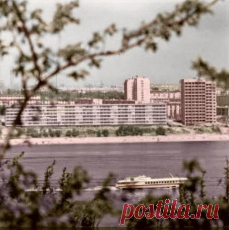 Вид на набережную с острова Хортица 1971 год.