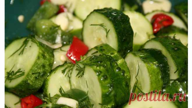 Очень быстрые малосольные огурчики - Детская кухня