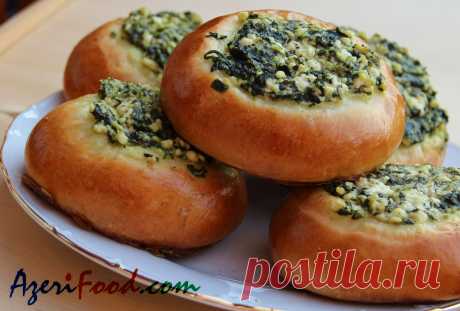 Ватрушки со шпинатом и (козьим) сыром – AzeriFood.Com