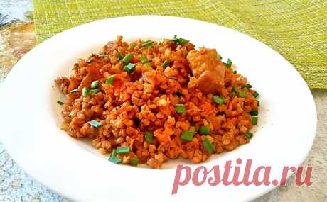 Гречка, томленая со свининой (гречка по-купечески)