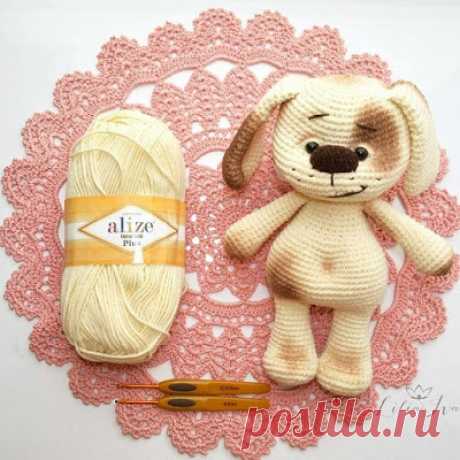 1000 схем амигуруми на русском: Вязаный щенок