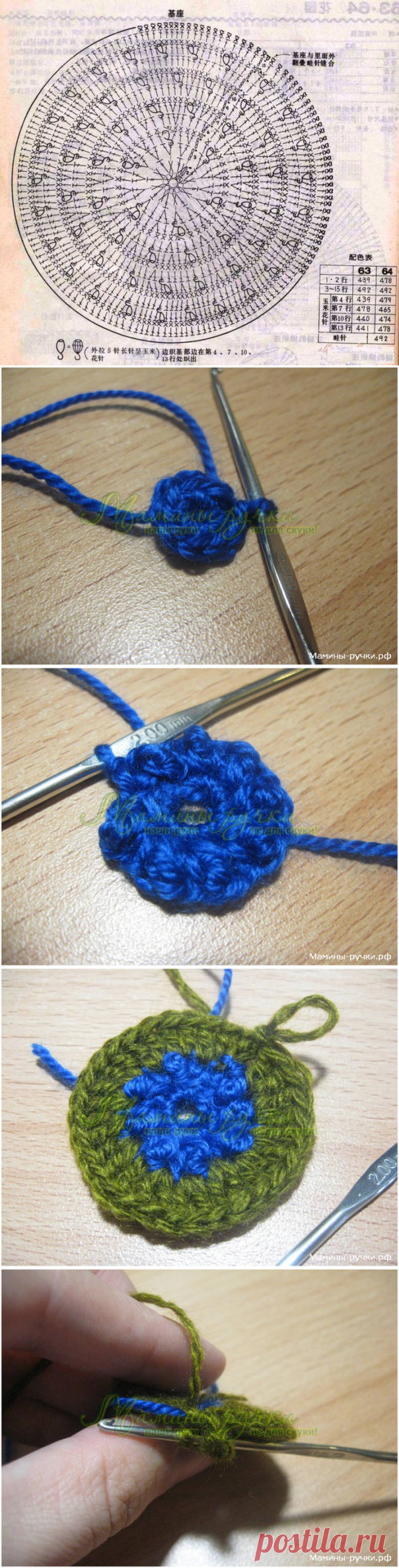 ЯПОНСКИЙ КОВРИК ВЯЗАНЫЙ КРЮЧКОМ