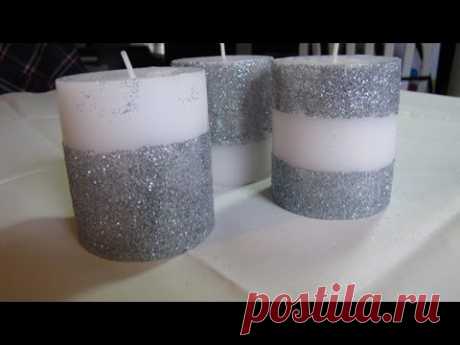 Декор Свечей Блестками - DIY Дом - Guidecentral
