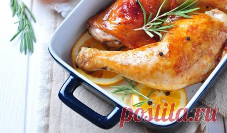 КУРИНЫЕ НОЖКИ ЗАПЕЧЕННЫЕ С РОЗМАРИНОМ И АПЕЛЬСИНАМИ