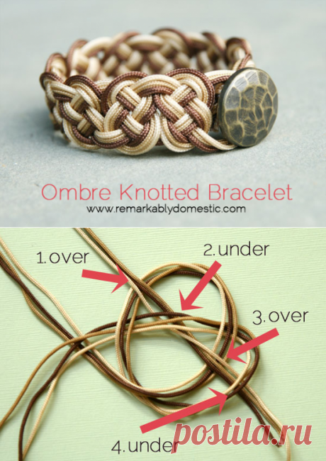 DIY Ombre Knotted Bracelet