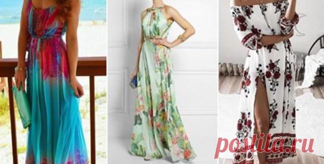 Длинные платья с принтом: 25 элегантных идей… Платья с ярким принтом отлично смотрятся в разгар лета, и весной в сочетании с короткой курткой. 

Некоторые дизайнеры советуют смелым модницам носить их даже в холодный сезон! В любом случае, у вас есть еще несколько солнечных и теплых месяцев, чтобы освоить длину макси и решить, стоит ли остават