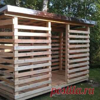 Как построить дровяник на даче