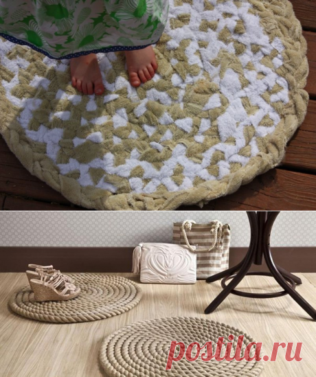 Коврик из махровых полотенец