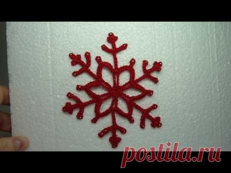 COPO DE NIEVE Nº1 DE GANCHILLO SNOWFLAKE