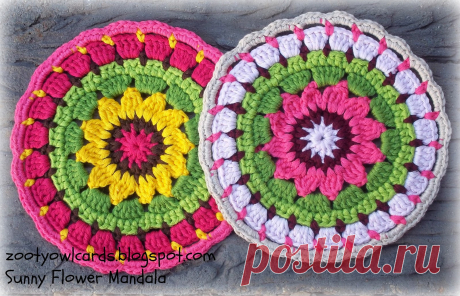 Zooty Owl's Crafty Blog: Sunny Flower Mini Mandala