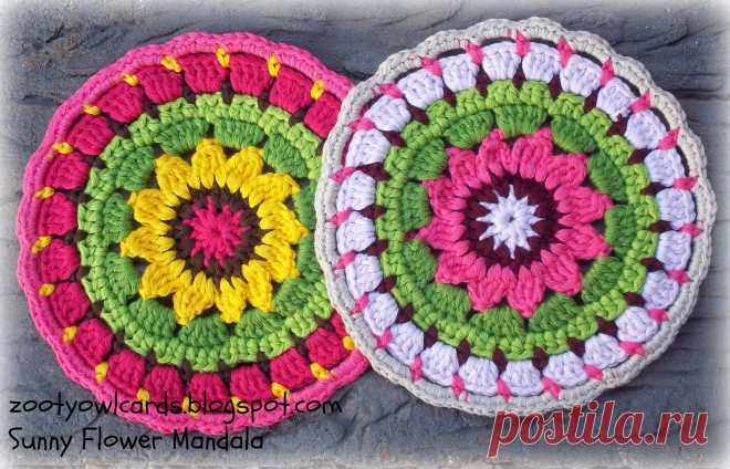 Zooty Owl's Crafty Blog: Sunny Flower Mini Mandala