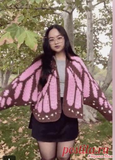 Кардиган "Бабочка Монарх" Этот кардиган у меня давно захомячен, в перерыве между вязанием (пока не начала новый заказ), решила поделиться.