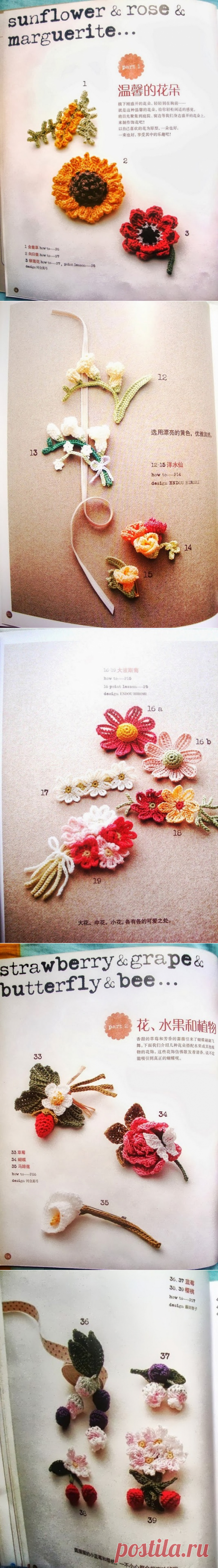 Irish crochet &amp;: CROCHET FLOWERS ... ЦВЕТЫ КРЮЧКОМ