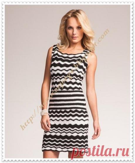 Черно-белые зигзаги - Платье.Сарафан