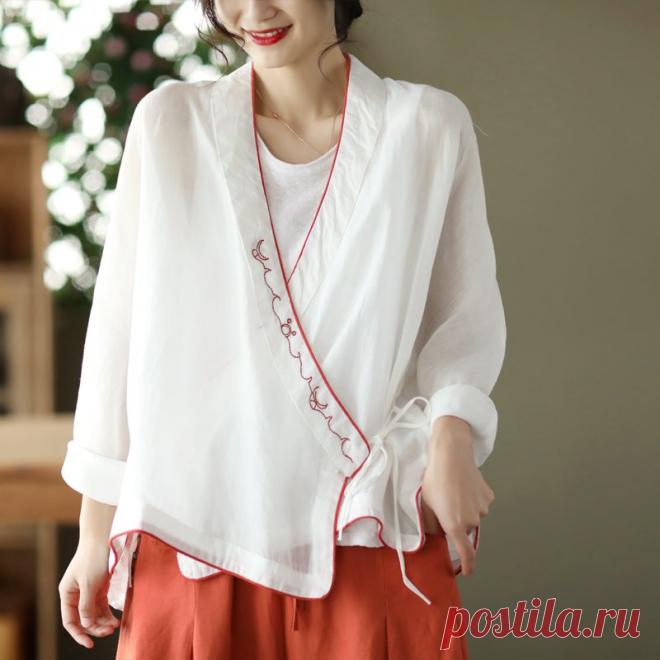 Женское весеннее свободное льняное пальто с вышивкой в ​​стиле ретро Детали: Пол: Женский Тип изделия: Пальто Материал: Лен Тип узора: Вышивка Сезон: Весна, Осень Стиль: Досуг, Ежедневно, Ретро Повод: Выход на улицу, Ежедневно Цвет: Белый, Фиолетовый, Темно-синий Размер: Один размер Длина: 55.00 - 60.00 см / 21.65 - 23.62 дюйма Бюст: 116.00 см / 45.67 дюйма Плечо: 65.00 см / 25.59 дюйма Манжета: 26.00 см / 10.24 дюйма