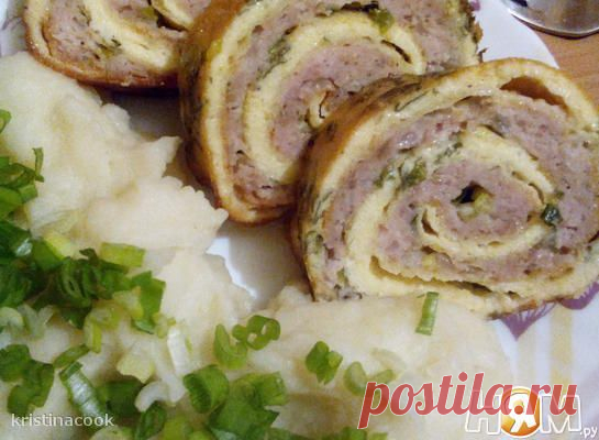 Пятнистый куриный рулетик - Рецепт с пошаговыми фотографиями - Ням.ру