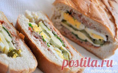 Фаршированный батон ("школьная ссобойка")