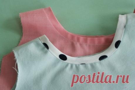 МК Обработка горловины косой бейкой