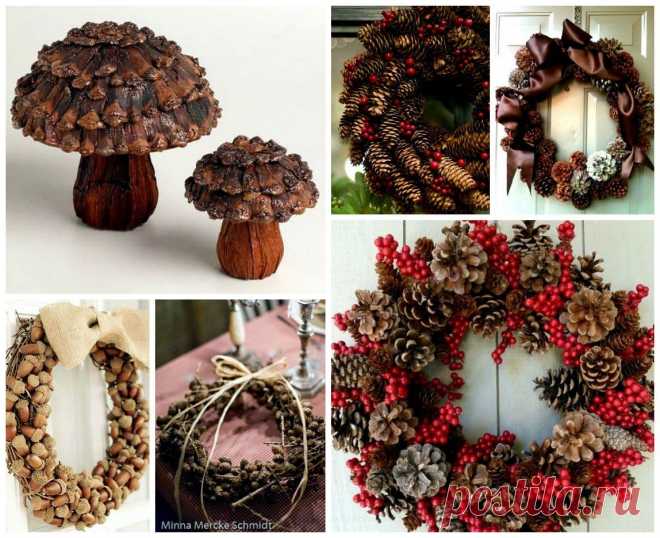 Грибочки из шишек